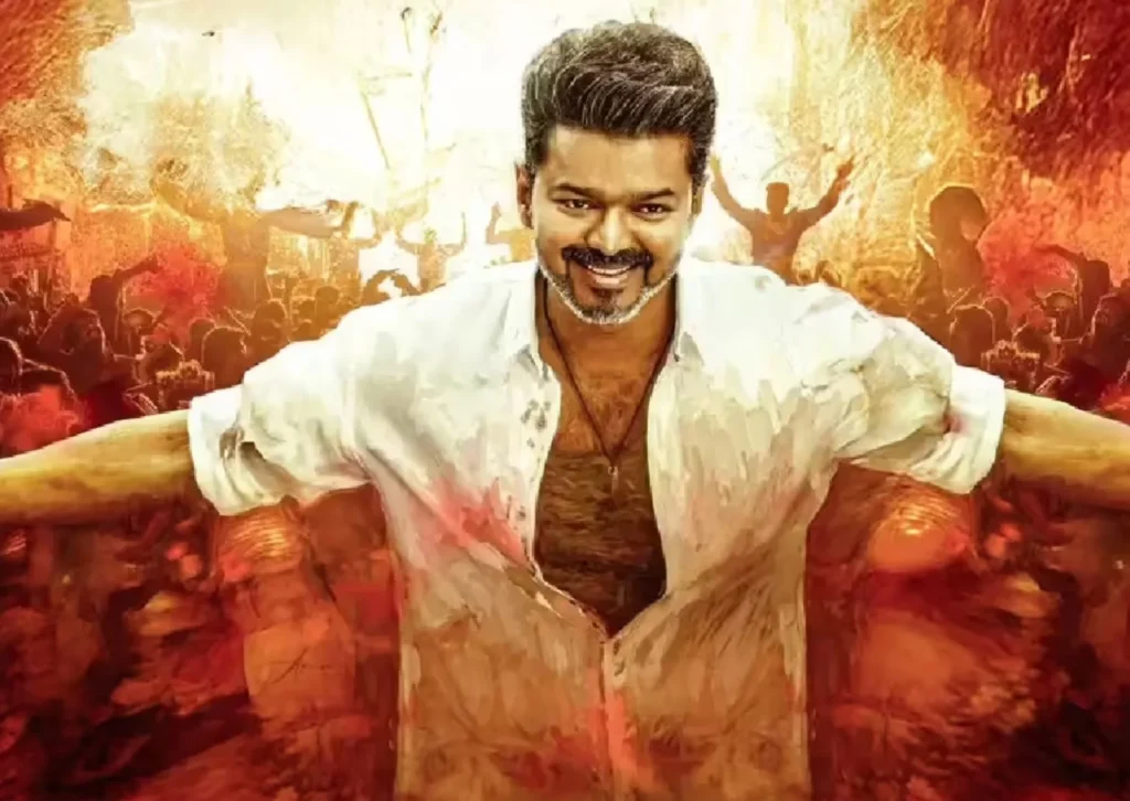 Tamil action scene with mass hero inspired by Thalapathy Vijay.